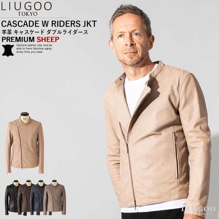Liugoo Leathers LIUGOO 本革 キャスケード ダブルライダース