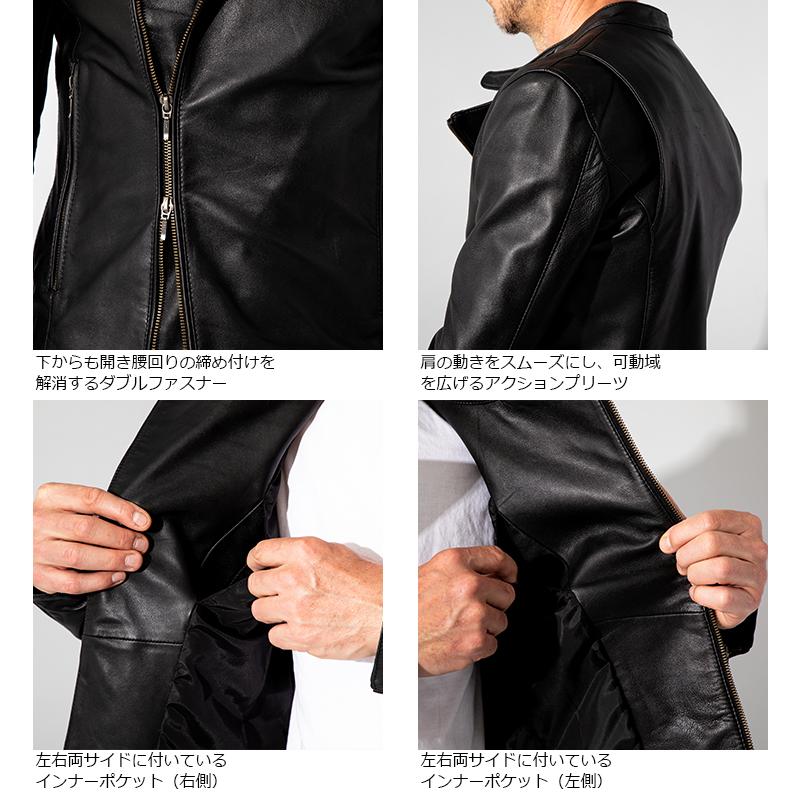 Liugoo Leathers LIUGOO 本革 キャスケード ダブルライダース