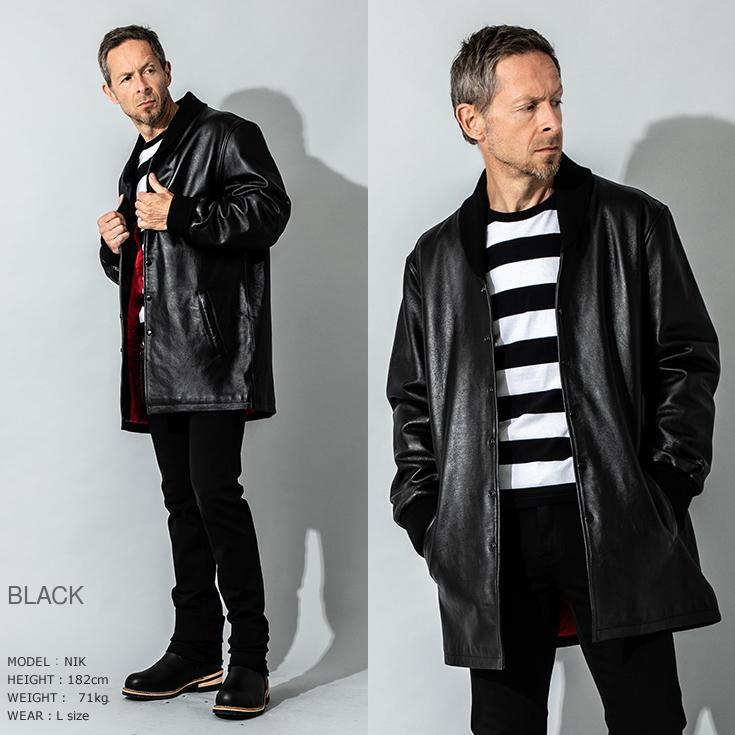 aZitator 本革 レザーロングファラオコート メンズ アジテーター