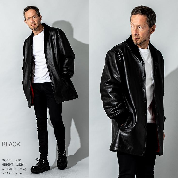 aZitator 本革 レザーロングファラオコート メンズ アジテーター