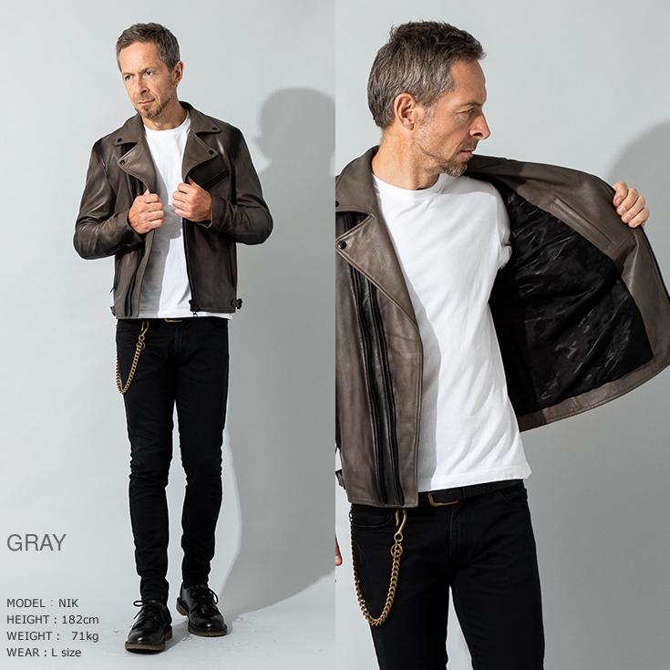 冬さん専用 JUVENTUS 本革 手染めダブルライダースジャケット メンズ ユベントス