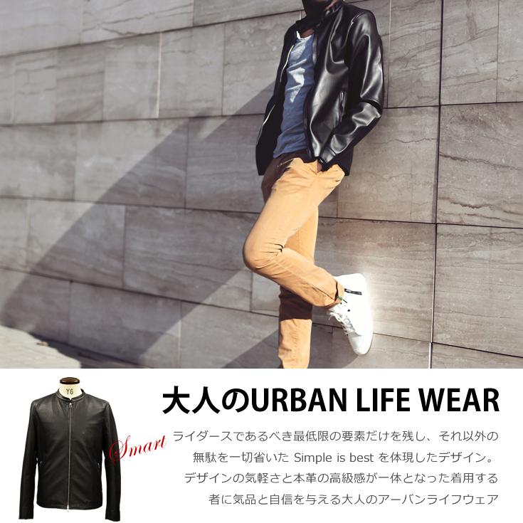 Liugoo Leathers 革ジャン 本革 シングルライダースジャケット