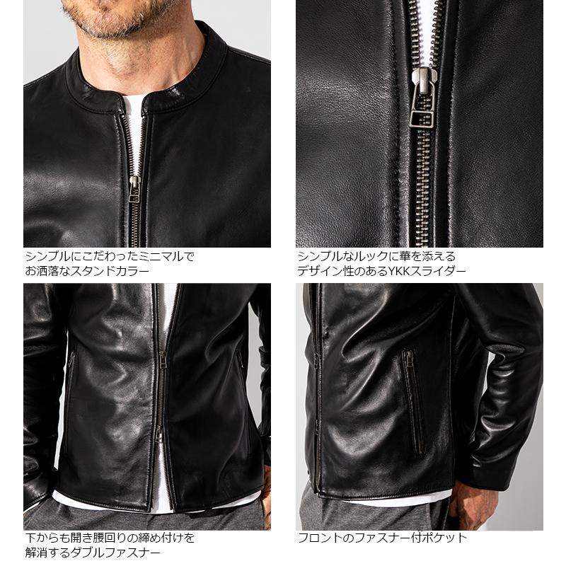 LIUGOO 本革 シングルライダースジャケット メンズ リューグー SRS12B  レザージャケット/ブルゾン/アウター | Liugoo Leathers | 16