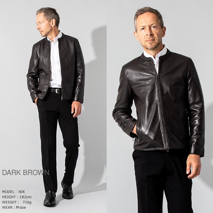 【20周年記念20%OFFクーポン】LIUGOO 本革 シングルライダースジャケット メンズ リューグー SRS12B  レザージャケット/ブルゾン/アウター | Liugoo Leathers | 10