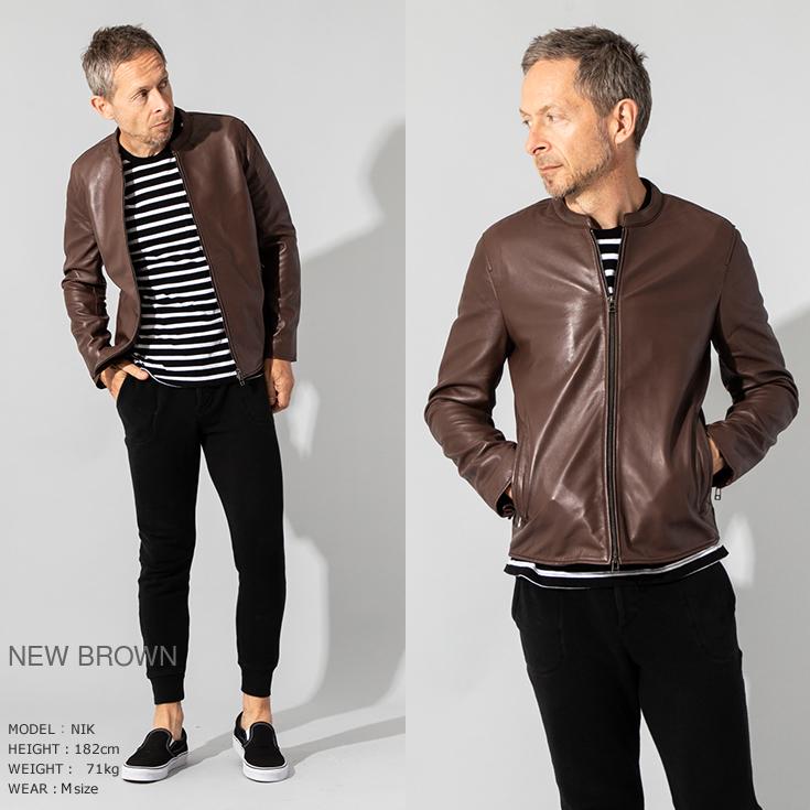 【20周年記念20%OFFクーポン】LIUGOO 本革 シングルライダースジャケット メンズ リューグー SRS12B  レザージャケット/ブルゾン/アウター | Liugoo Leathers | 11