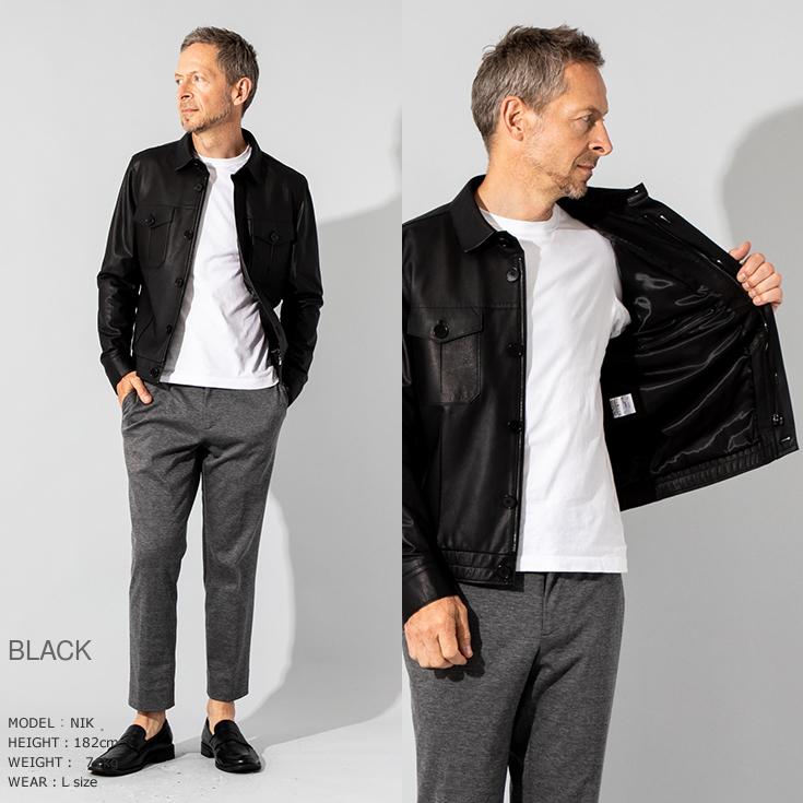 【30%OFFクーポン】JEAN-LOUIS SCHERRER 本革 レザーブルゾン メンズ ジャン=ルイ・シェレル 6150  レザージャケット/ブルゾン/アウターの画像