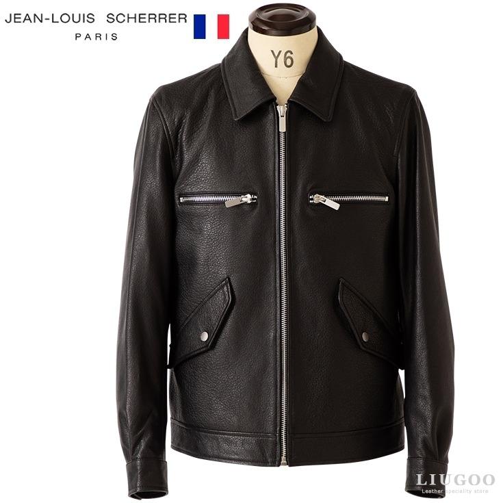新品未使用JEAN-LOUIS SCHERRER レザー ライダースジャケット 30%OFFクーポン】JEAN-LOUIS SCHERRER 本革 シングルライダース
