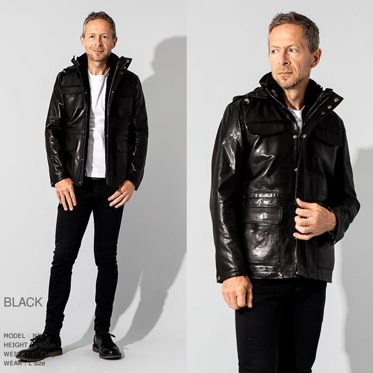 JEAN-LOUIS SCHERRER 本革 ミリタリーブルゾン メンズ ジャン=ルイ・シェレル 6155A  レザージャケット/ブルゾン/アウター |  | 05