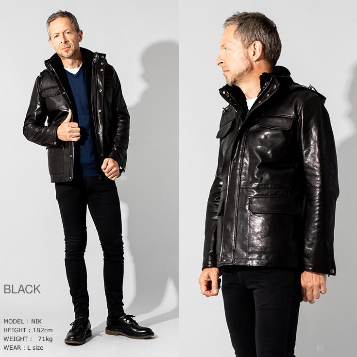 JEAN-LOUIS SCHERRER 本革 ミリタリーブルゾン メンズ ジャン=ルイ・シェレル 6155A  レザージャケット/ブルゾン/アウター |  | 09