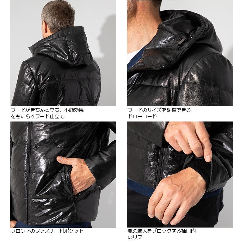 JEAN-LOUIS SCHERRER 本革 ダウンジャケット メンズ ジャン=ルイ