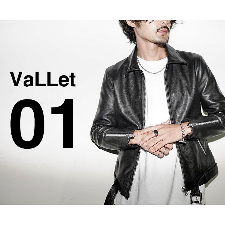 VALLET 本革 シングルライダースジャケット メンズ ヴァレット