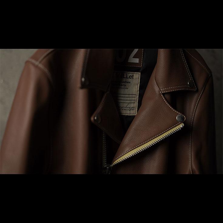3L 定価49500円 VALLET 06AN レザー ライダース ジャケット VaLLet 本革 レザーブルゾン メンズ ヴァレット VALLET03AN