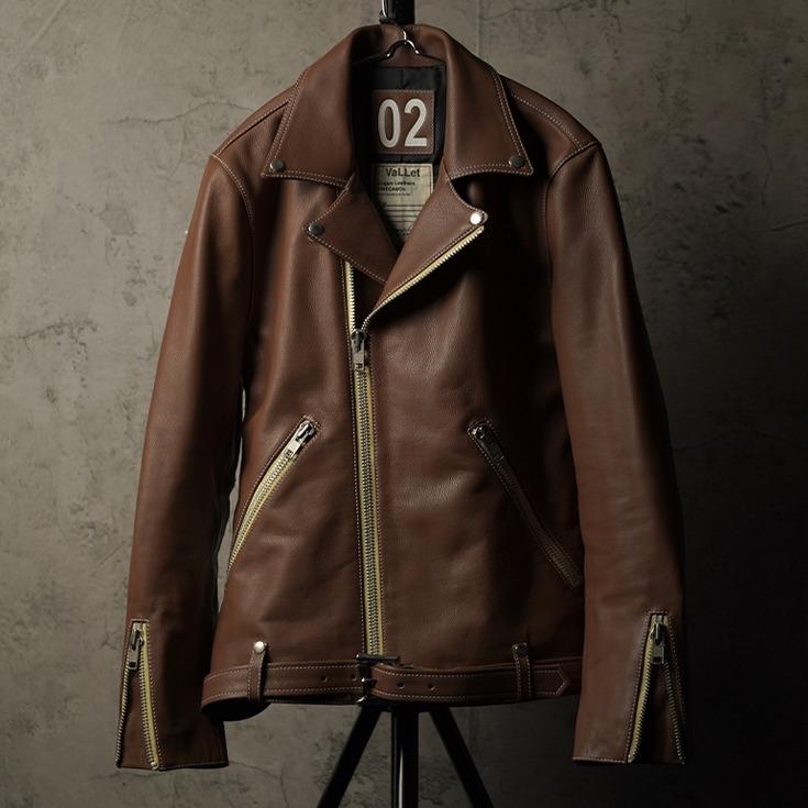 VALLET 本革 ダブルライダースジャケット メンズ ヴァレット VALLET 本革 ダブルライダースジャケット メンズ ヴァレット