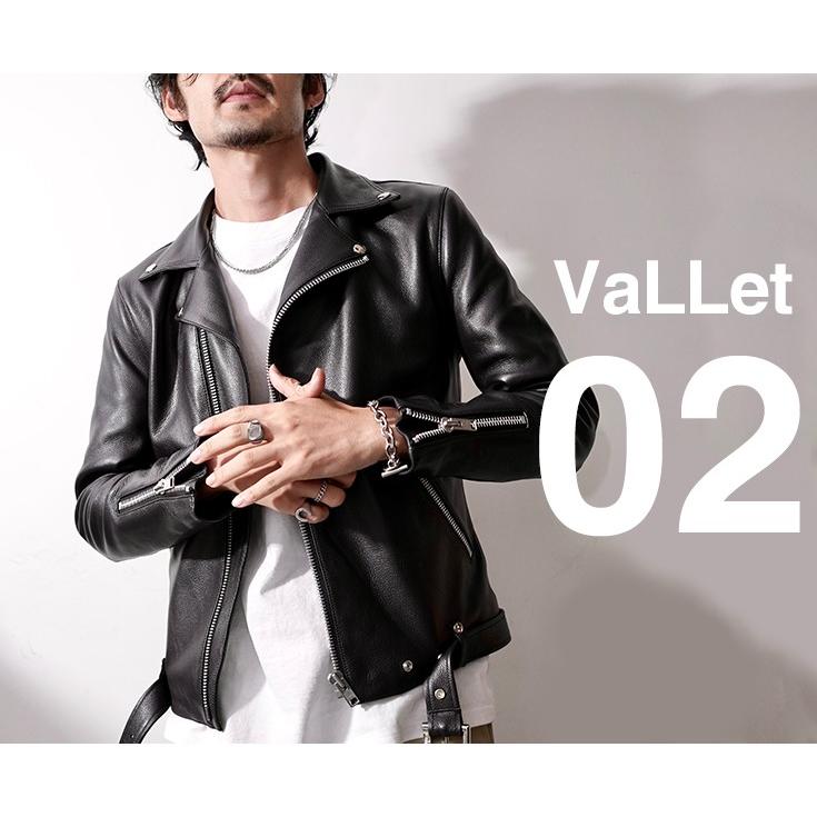VaLLet ダブルレザーライダースジャケット 02 M 牛革 本革 ヴァレット VALLET 本革 ダブルライダースジャケット メンズ ヴァレット