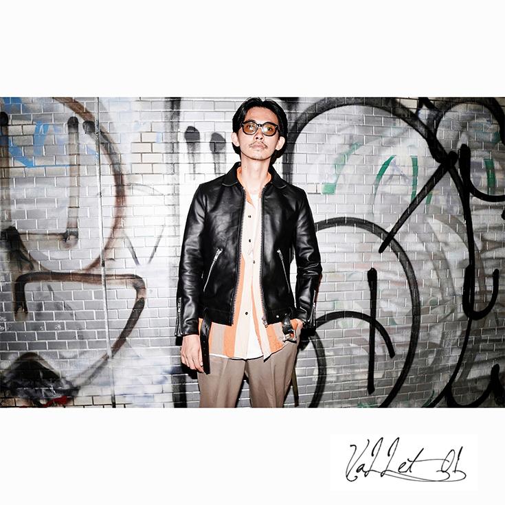 VALLET 本革 シングルライダースジャケット メンズ ヴァレット