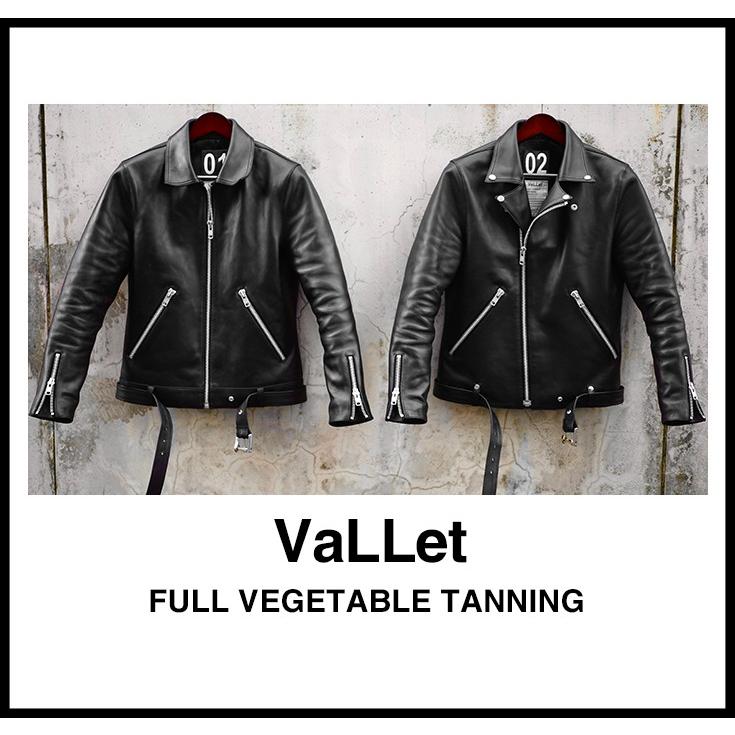 【ycoptimist専用】VaLLet 02 ダブルライダースレザージャケット VALLET 本革 ダブルライダースジャケット メンズ ヴァレット
