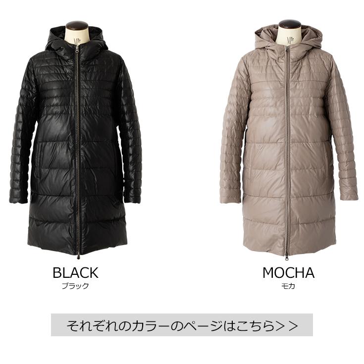 【30%OFFクーポン】LIUGOO 本革 フード付きロングダウンジャケット レディース リューグー COT04LA  レザージャケット ダウンジャケット | Liugoo Leathers | 16