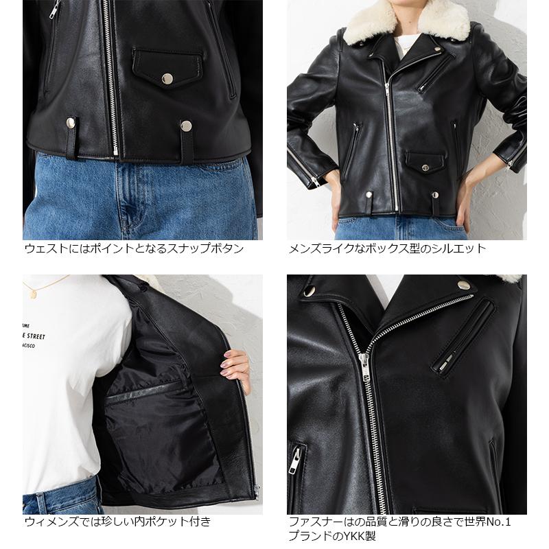 Liugoo Leathers LIUGOO 本革 襟ボアダブルライダース Liugoo Leathers LIUGOO 本革 襟ボアダブルライダース