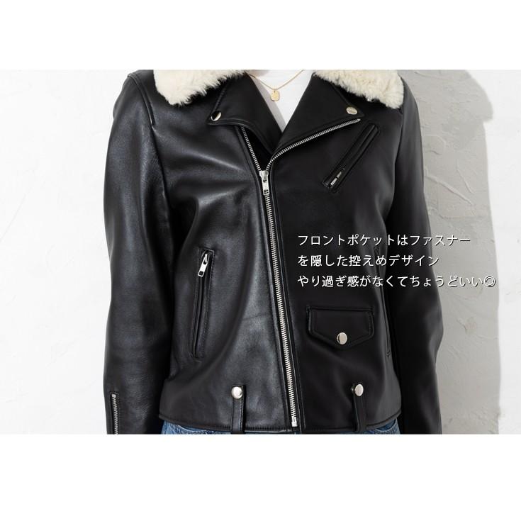 Liugoo Leathers 【20周年記念10%OFFクーポン】LIUGOO 本革 襟ボア