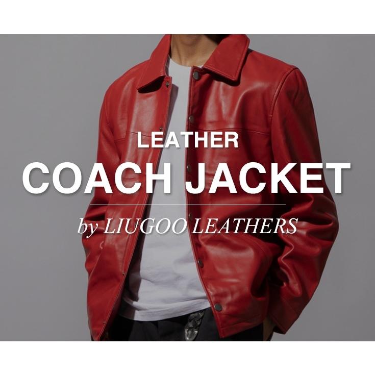 Liugoo Leathers 本革 コーチジャケット メンズ リューグー Liugoo Leathers 本革 コーチジャケット メンズ リューグー