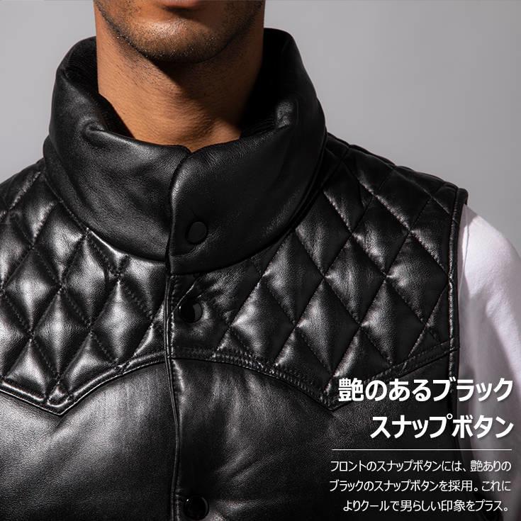 Liugoo Leathers 本革 中綿ダウンベスト メンズ リューグー Liugoo Leathers 本革 中綿ダウンベスト メンズ リューグー