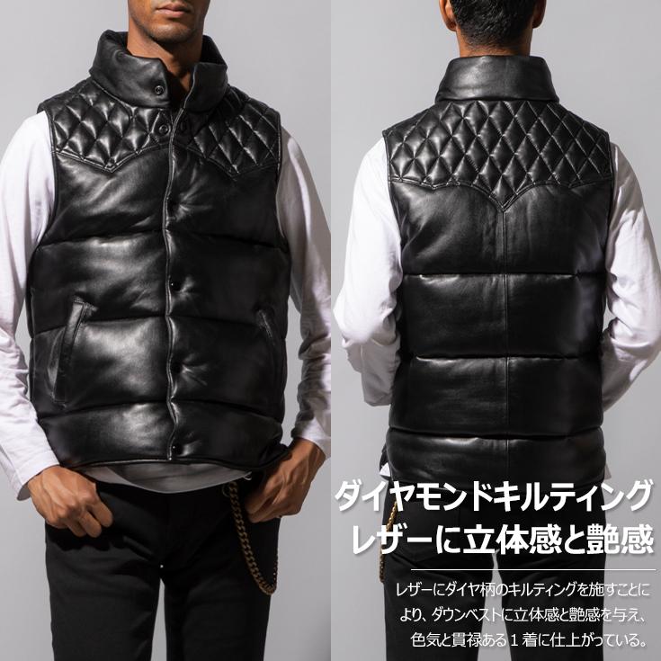 Liugoo Leathers 本革 中綿ダウンベスト メンズ リューグー Liugoo Leathers 本革 中綿ダウンベスト メンズ リューグー