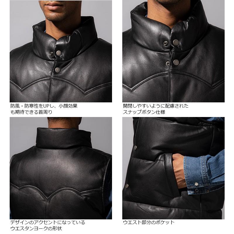 Liugoo Leathers 【アウトレットSALE30%OFF中】LIUGOO 本革 中綿ダウン