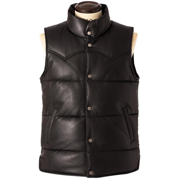 Liugoo Leathers 【30%OFFクーポン】LIUGOO 本革 中綿ダウンベスト