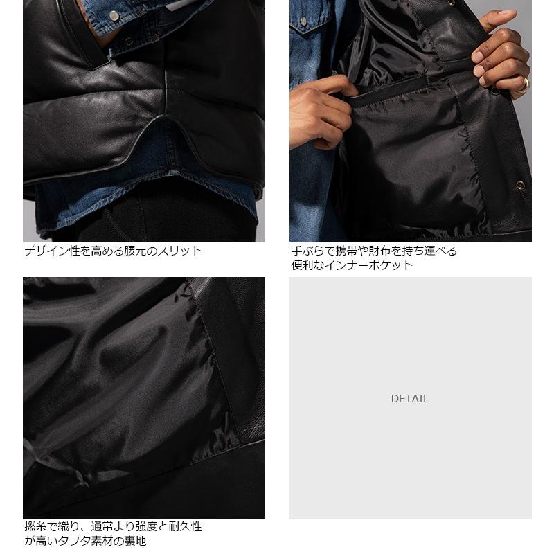 Liugoo Leathers LIUGOO 本革 中綿ダウンベスト メンズ リューグー