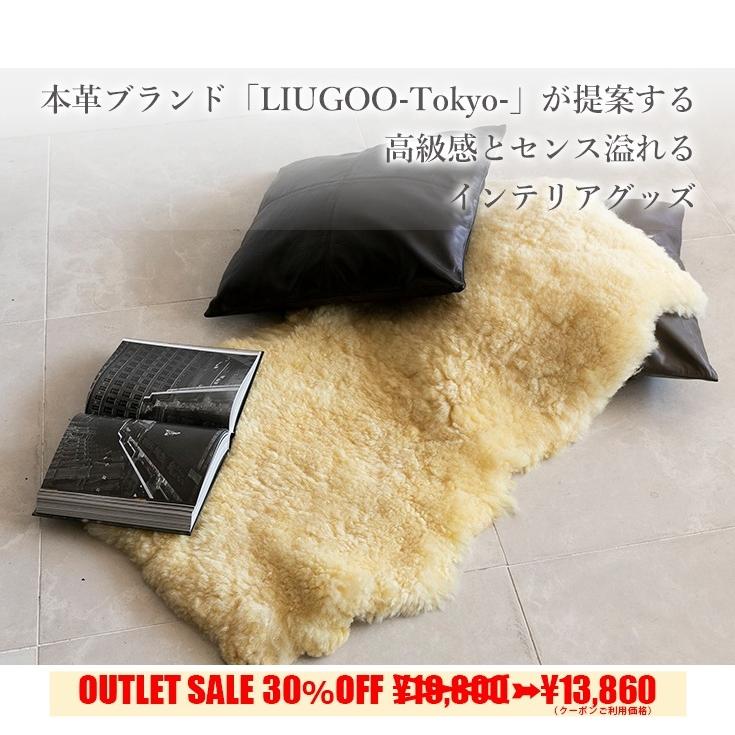 Liugoo Leathers LIUGOO 本革 ムートンラグ 男女兼用 リューグー