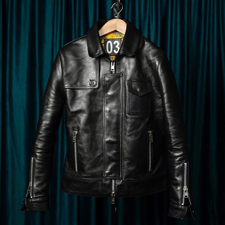 Liugoo Leathers VaLLet 本革 レザーブルゾン メンズ ヴァレット