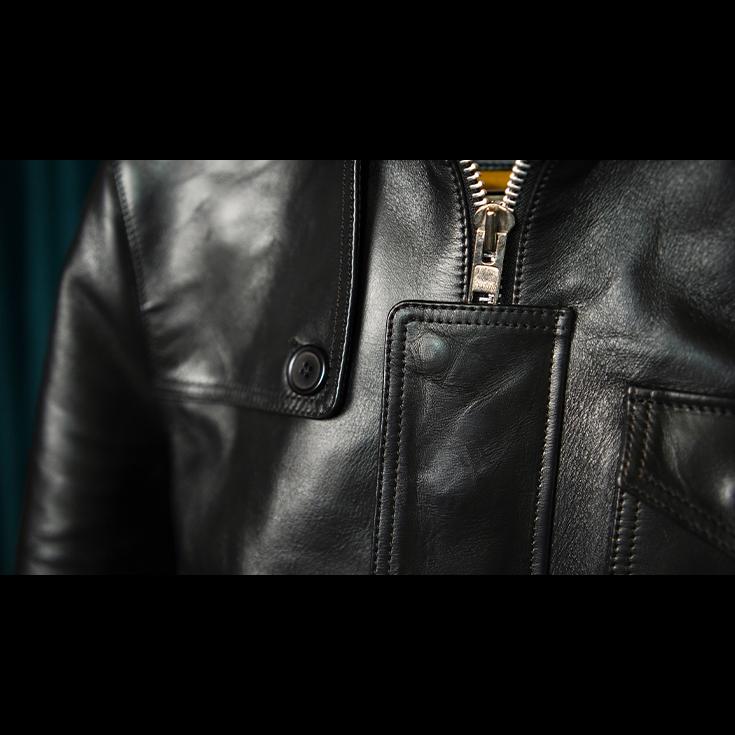 Liugoo Leathers VaLLet 本革 レザーブルゾン メンズ ヴァレット