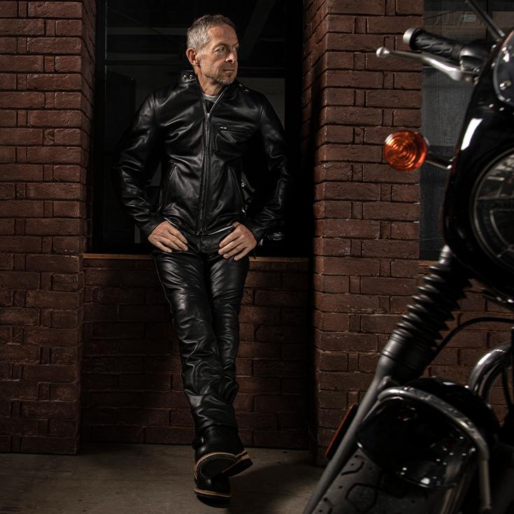 ✨美品✨Liugoo Leathers ライダースジャケット　プロテクター　3L Liugoo Leathers 本革 プロテクター付シングルライダース