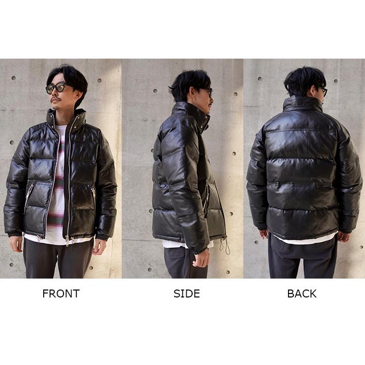 美品 Valletta メンズ ダウンジャケット VaLLet 本革 ダウンジャケット メンズ ヴァレット VALLET04DR レザー