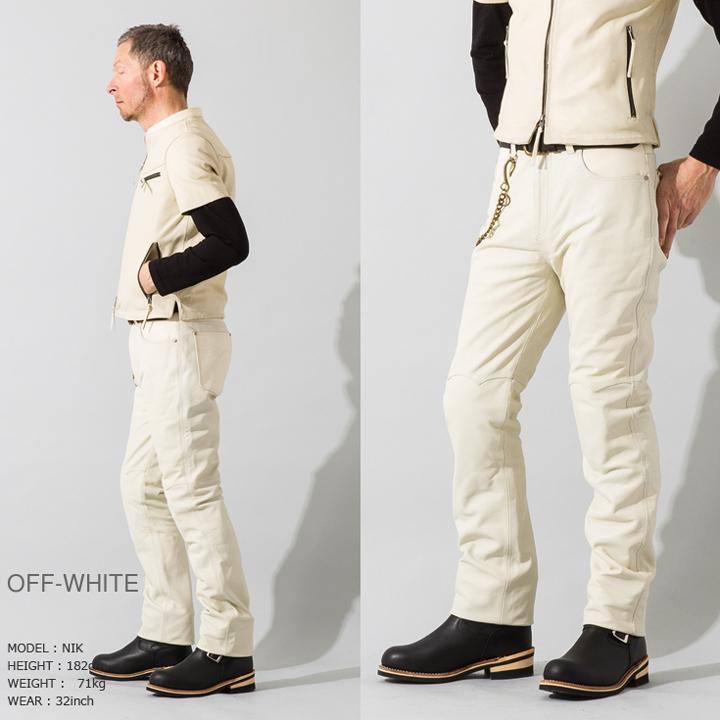 Liugoo Leathers 本革 メッシュレザーパンツ メンズ リューグー