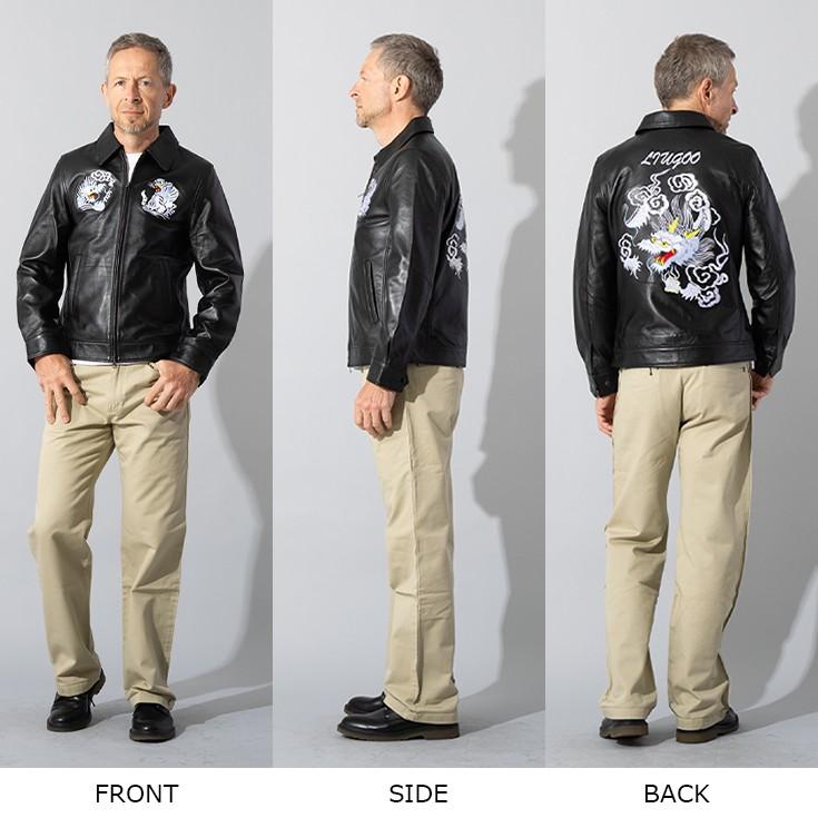 Liugoo Leathers 本革 レザースカジャン メンズ リューグーレザーズ