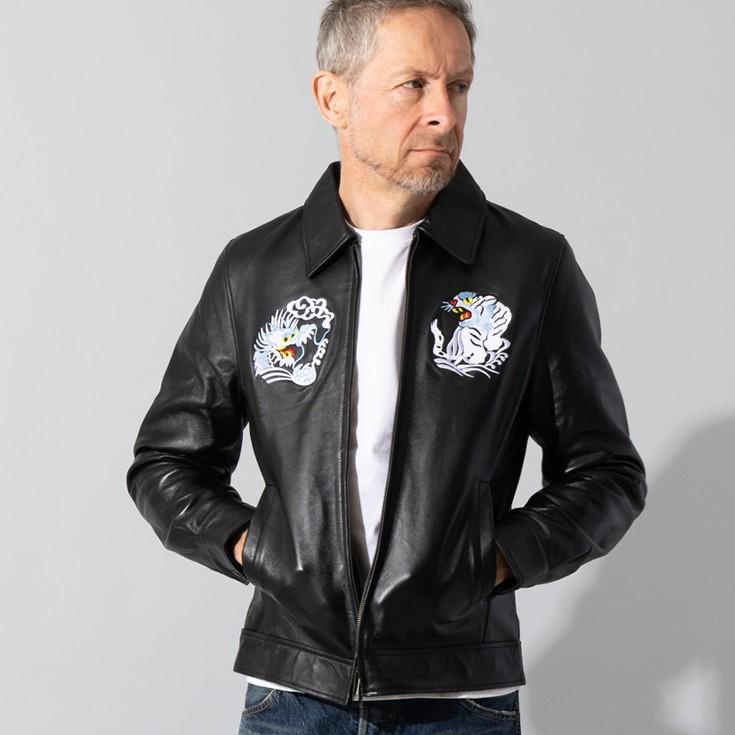 Liugoo Leathers 本革 レザースカジャン メンズ リューグーレザーズ