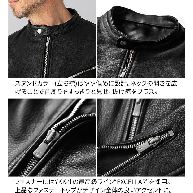 Liugoo Leathers LIUGOO 本革 シングルライダース メンズ