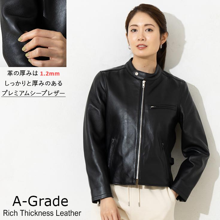 Liugoo Leathers LIUGOO 本革 シングルライダース レディース