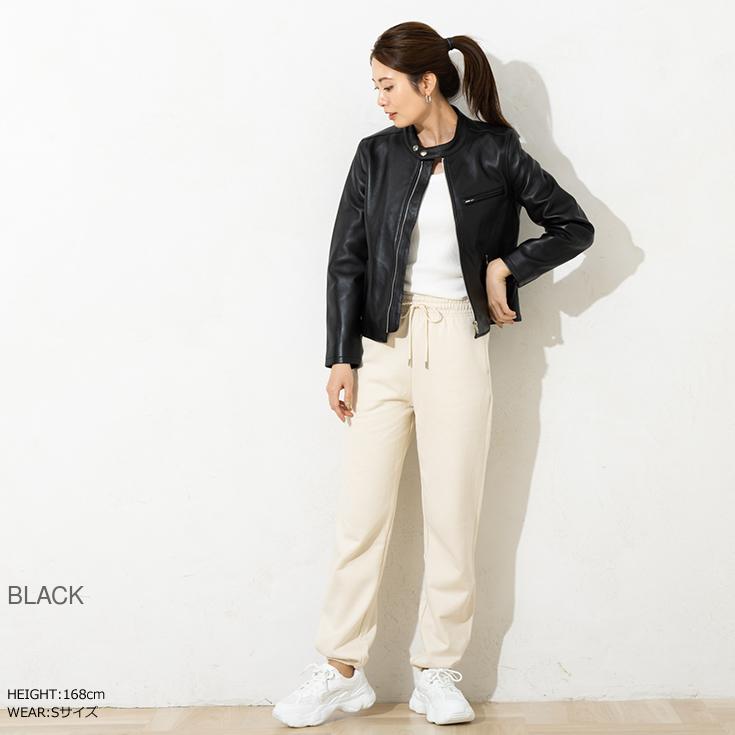 Liugoo Leathers LIUGOO 本革 シングルライダース レディース