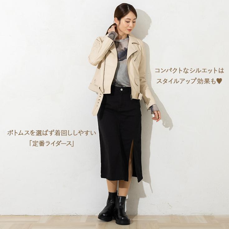 【20周年記念20%OFFクーポン】LIUGOO 本革 ウェストベルト付ダブルライダース レディース リューグー DRY11LA  本革ベルト付ダブルライダース レディース | Liugoo Leathers | 05