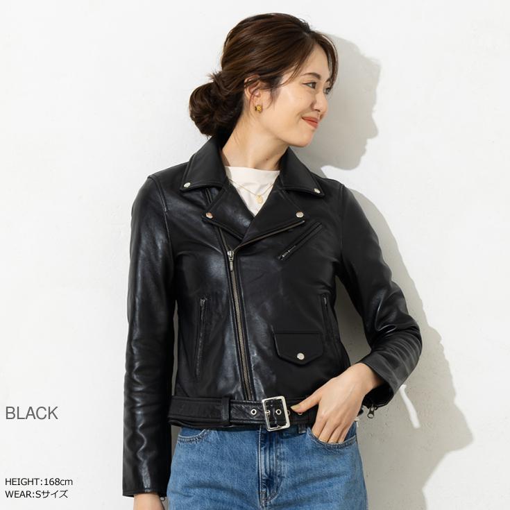 【20周年記念20%OFFクーポン】LIUGOO 本革 ウェストベルト付ダブルライダース レディース リューグー DRY11LA  本革ベルト付ダブルライダース レディース | Liugoo Leathers | 07