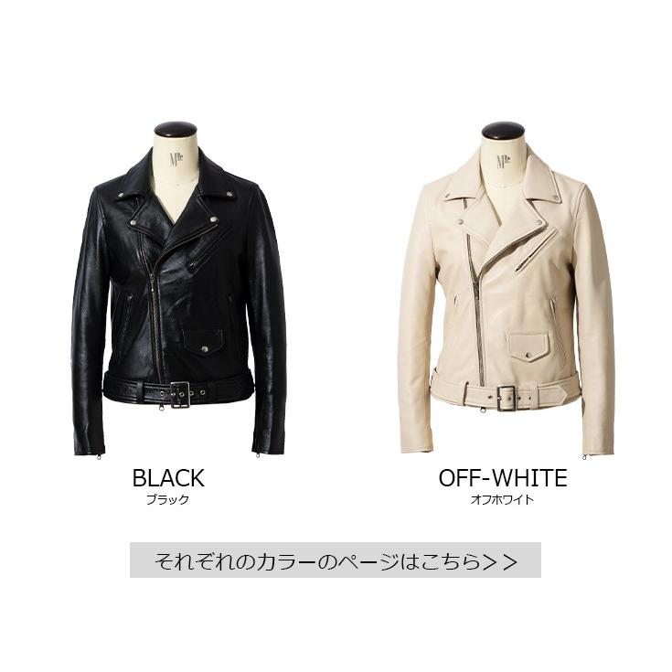 Liugoo Leathers ダブルライダースジャケット オフホワイト Liugoo Leathers 【20周年記念10%OFFクーポン】LIUGOO 本革 ウェスト