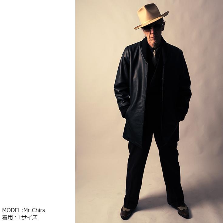 Liugoo Leathers 本革 レザーロングファラオコート メンズ