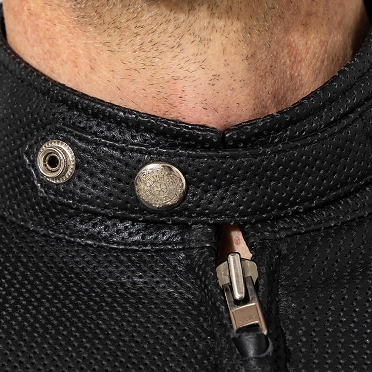 Liugoo Leathers メッシュレザ－シングルライダースジャケット Liugoo Leathers 【20周年記念10%OFFクーポン】本革 メッシュレザー