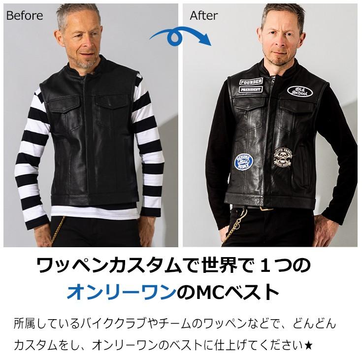 リューグーレザーズ liugoo leathers　羊革 肉厚　レザーベスト Liugoo Leathers 【20周年記念10%OFFクーポン】Liugoo Leathers 本革