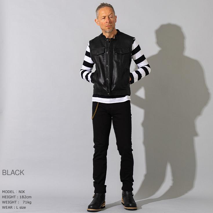 Liugoo Leathers 本革 メッシュレザーバイカーベスト メンズ Liugoo Leathers 本革 メッシュレザーバイカーベスト メンズ