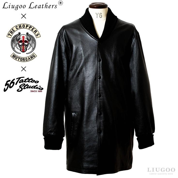 希少品　CELT&COBRA レザーコート　ファラオコート　本革 Liugoo Leathers 本革 ロングファラオコート メンズ リューグー