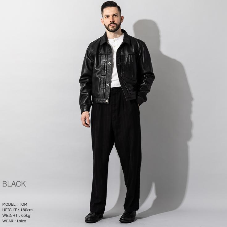 新品 本革 レザージャケット ジージャン Gジャン メンズ 男 大人気 ブランド Haruf gジャン レザージャケット 革ジャン ジージャン レザー