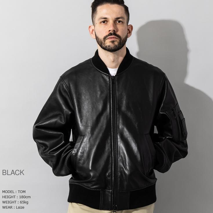 Liugoo Leathers 本革 MA-1フライトジャケット メンズ リューグーレザーズ MIL08A  フライトジャケット レザージャケット |  | 08